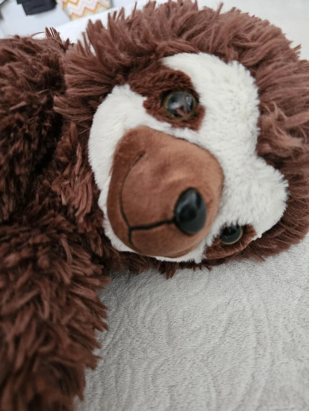 Goffa Plush Sloth Backpack Brown Stuffed Animal Zipper Bag Adjustable Strap Euc